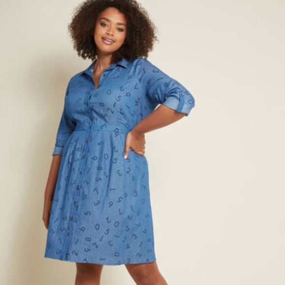 denim shirt dress size 22